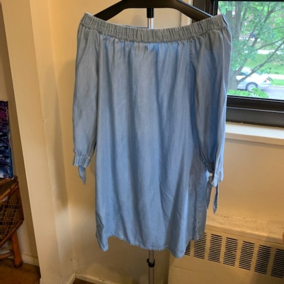 Kohls off the shoulder blue dress - Picture 1 of 5